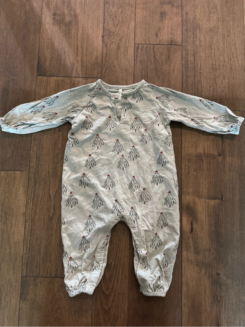 Rylee+Cru Christmas Tree Baby One-Piece Romper